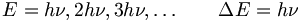 \langle E \rangle = \frac{h\nu}{\exp(\frac{h\nu}{KT}) - 1}