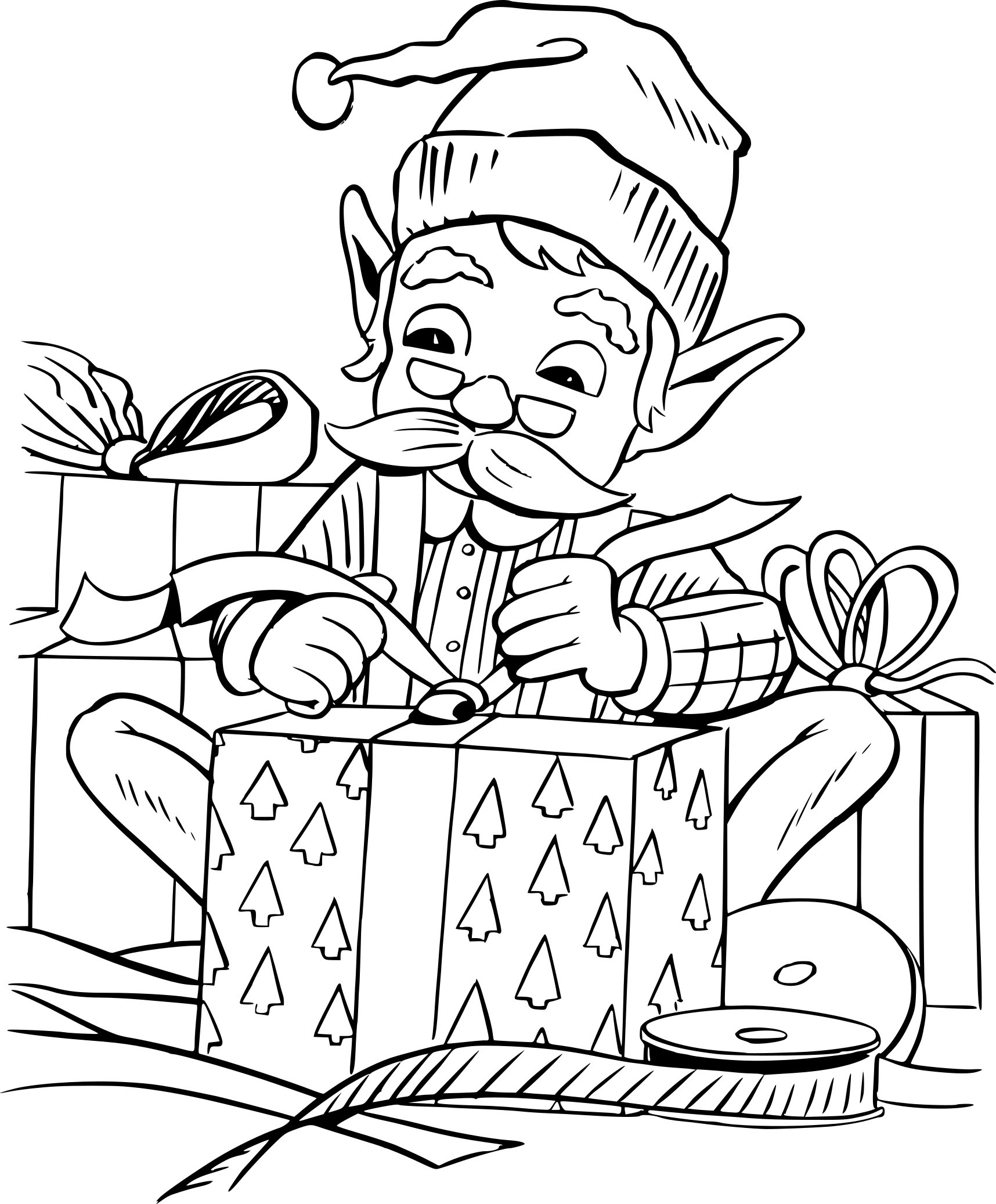 Coloriage Lutin De Noel à Imprimer – Noel paris