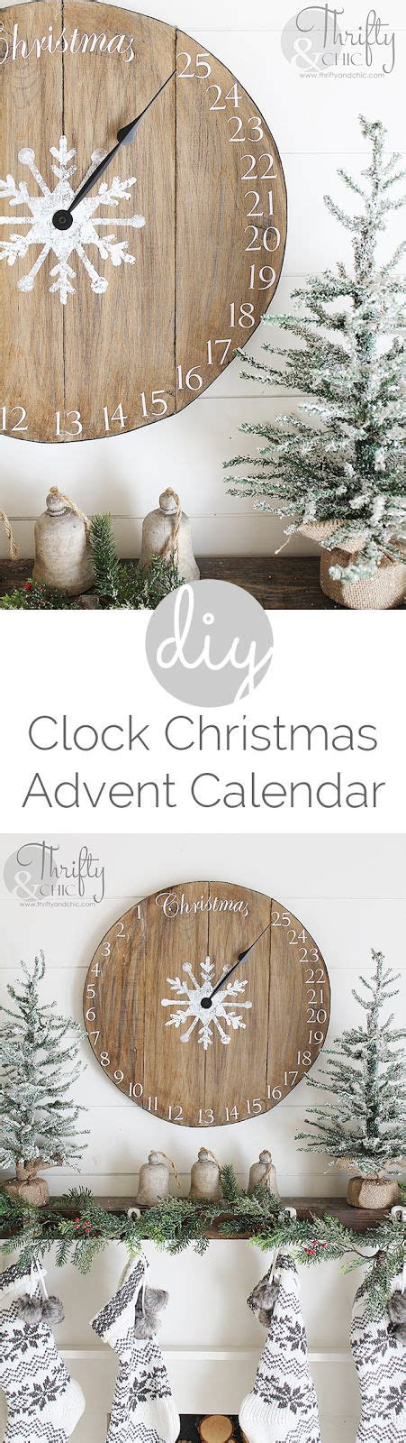 diy wood clock christmas advent calendar great rustic