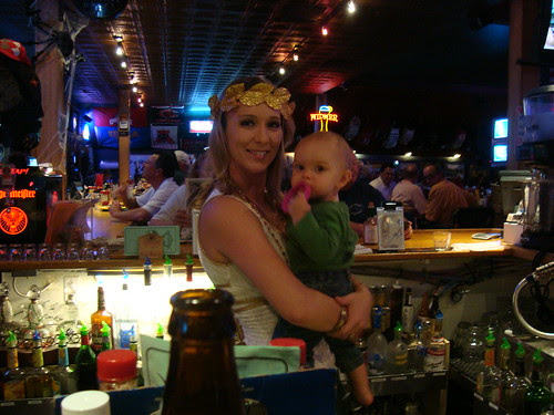 There's a baby in the bar