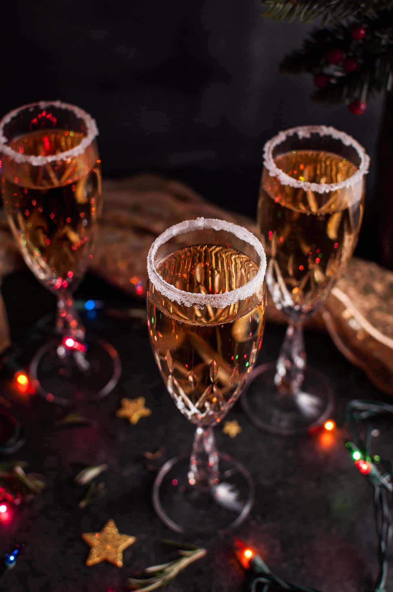Christmas Pear Champagne Cocktail • Salt & Lavender