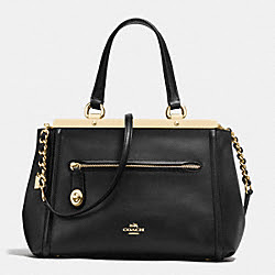 LEX SATCHEL IN SMOOTH LEATHER - COACH f38260 - IMITATION  GOLD/BLACK