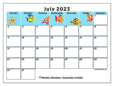  july 2023 printable calendar 47ss michel zbinden gy