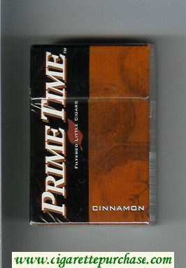 Prime Time Filtered Little Cigars Cinnamon Cigarettes Hard Box