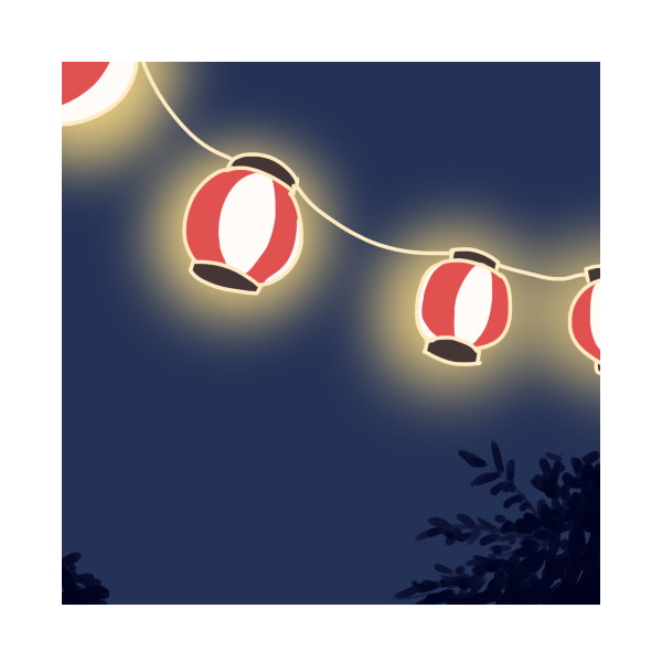 提灯のあかりのイラスト かわいいフリー素材が無料のイラストレイン