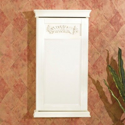 SEI Imperial Wall Mount Jewelry Armoire, Antique White