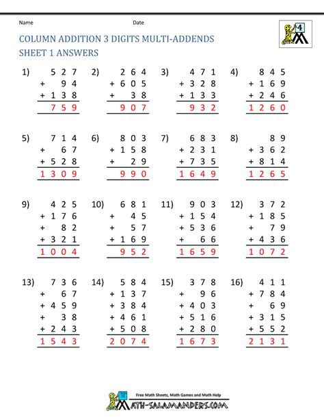  addition regrouping worksheet 4th grade