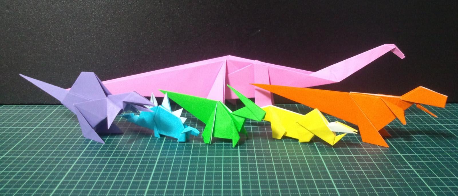 易しい順 恐竜の折り紙