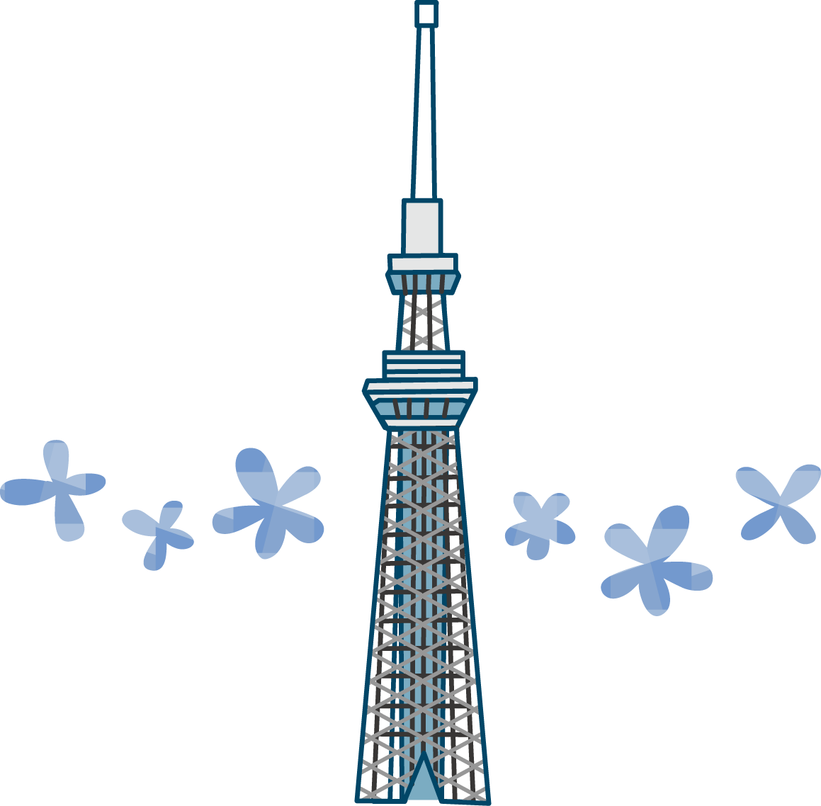 東京スカイツリーのイラスト 無料イラスト素材