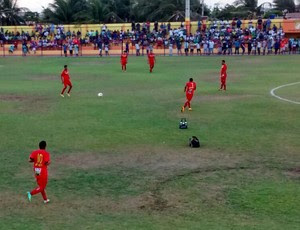 Baraúnas x Globo FC, no Estádio Walter Bichão, em Macau (Foto: Zenóbio Oliveira/Inter TV Cabugi)