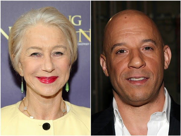 Helen Mirren e Vin Diesel  (Foto: Getty Images)