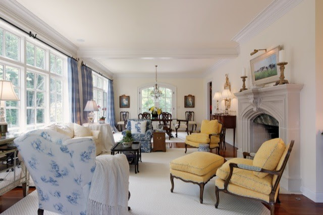 country French Living and Dining - traditional - living room ...