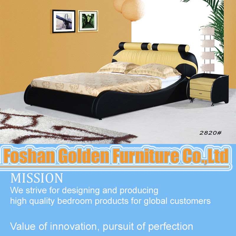Home Furniture Wood Double Bed Designs (2820) - China Bed Designs ...