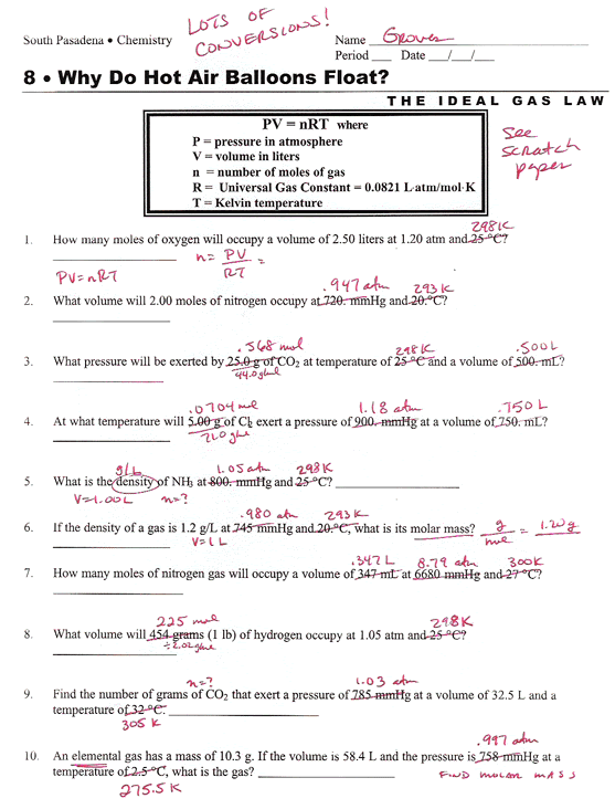 32 Ideal Gas Law Worksheet Answer Key - Free Worksheet Spreadsheet