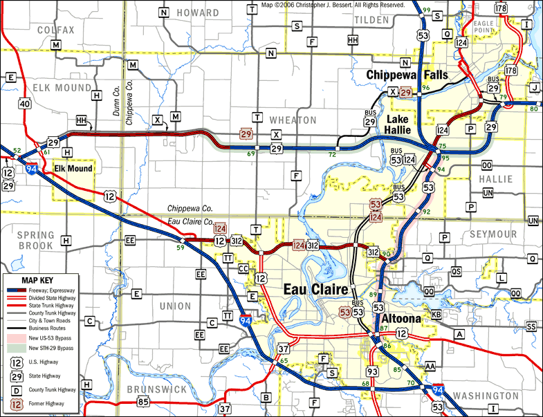 Map Of Eau Claire Wisconsin