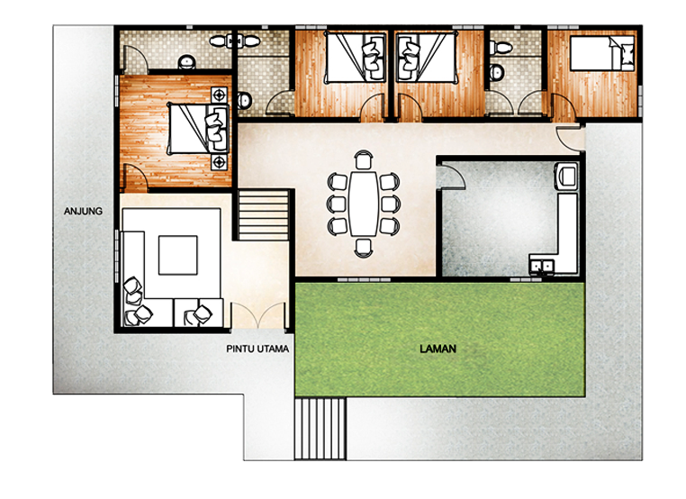 Dengan design plan rumah 3 bilik, ini amat sesuai bagi family yang kecil, gempak habis design kali ini, dengan rumah banglo 3 bilik 2 bilik . Plan Rumah 3 Bilik Tidur 2 Bilik Air Desainrumahid Otosection