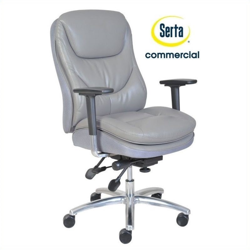 Serta at Home Smart Layers Commercial Series 600 Task Office Chair in Grey