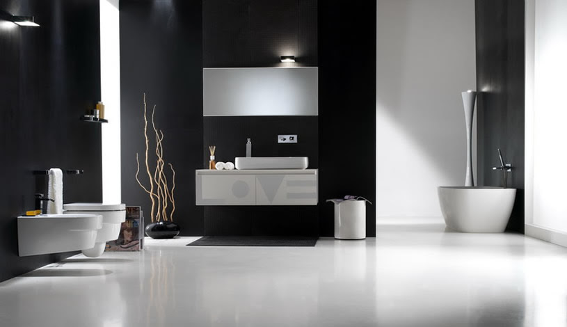 Black and White Bathroom Design Inspirations | DigsDigs