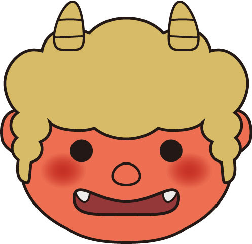節分お面 4のイラスト かわいいフリー素材が無料のイラストレイン