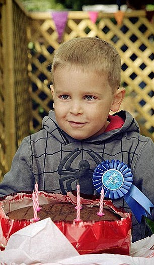 Jayden Wilson em seu quinto aniversário