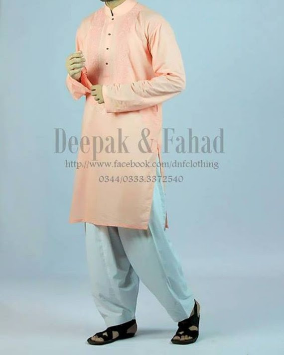 Mens-Boy-New-Summer-Eid-Dress-Kurta-Kamiz-Salwar-Pajama-2013-by-Deepak-Fahad-10 Mens-Boy-New-Summer-Eid-Dress-Kurta-Kamiz-Salwar-Pajama-2013-by-Deepak-Fahad-10