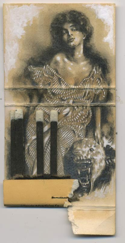 Matchbook drawings by Jason D'Aquino