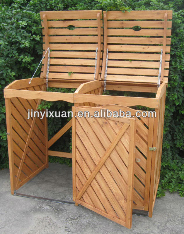 Wooden Trash Bin