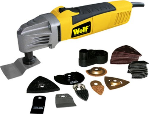 Wolf Oscillating Combo Multi Tool with Variable Speed Control Complete with Accessories All Supplied in Heavy Duty Tool Bag - It Cuts, It Saws, It Scrapes, It Sands and More
