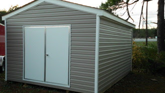 8x10x7 A-Frame Vinyl Shed
