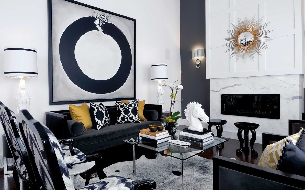 30 Black White Living Rooms That Work Their Monochrome Magic