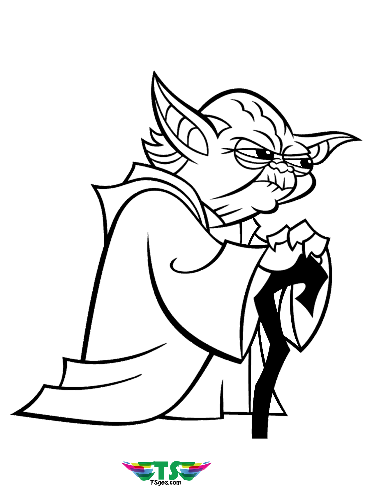 Master Yoda Star Wars coloring page. - TSgos.com