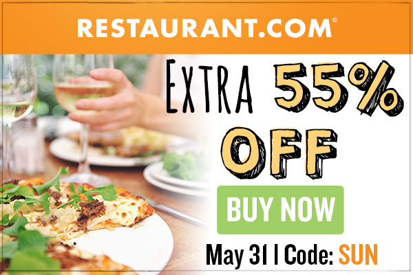 Restaurant.com Weekly Promo Offer 300 X 200
