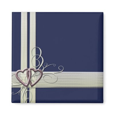 Navy Blue Heart Magnet