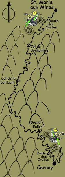 Die Route des Cretes in den Vogesen Motorradtour