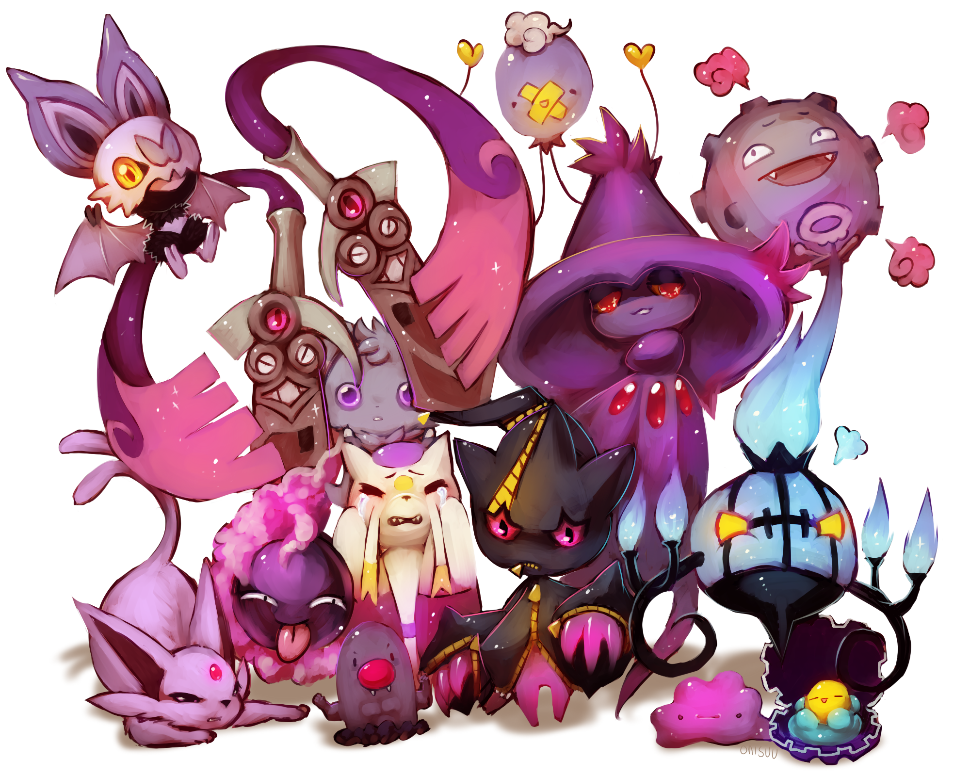 alternate color banette chandelure clamperl diglett ditto ...