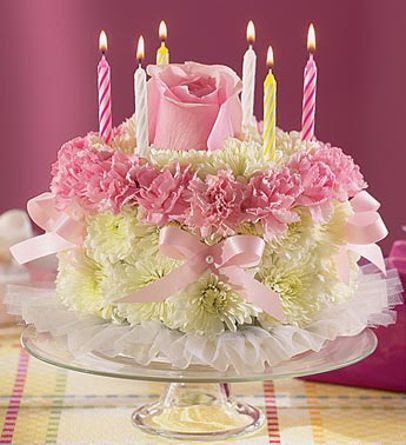 Anniversaire Gateau De Fleurs