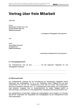 Nutzungsvertrag Muster Grundstück