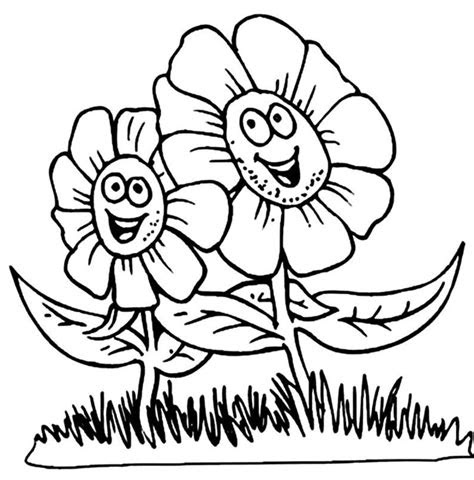 Little hands will like these simple flower coloring pages for kids! coloring lab