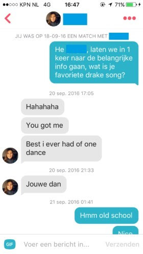 Tinder openingszinnen