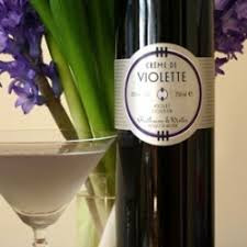 with creme de violette on