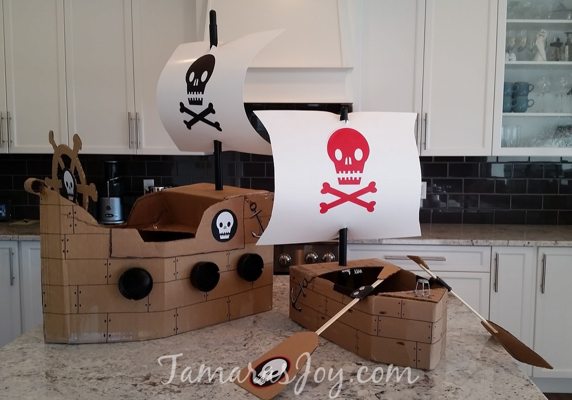 Easy Kids Pirate Costume, Made from Cardboard! ⋆ Tamara's Joy