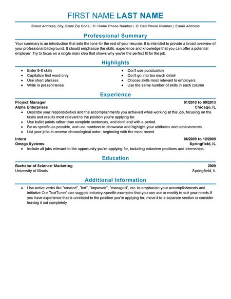 resume templates job experience experience resume