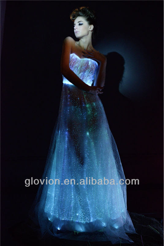 Finespun Fiber Optic Rgb Luminous Clothing Distinctive Led Color.