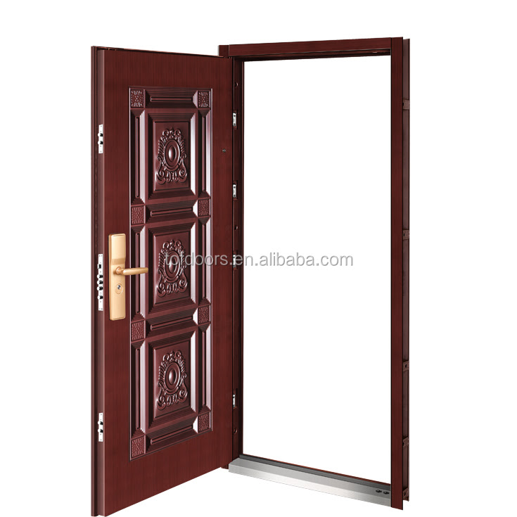 Sun Resistant Copper Color Main Safety Entrance Door Designs Home With Golden Color Handle Buy Main Door Designs Home Doors Entrance Main Safety Door Designs Product On Alibaba Com