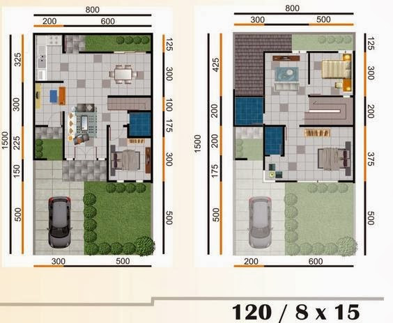 Sketsa Rumah Minimalis Type 120 Modern - Gambar Desain 