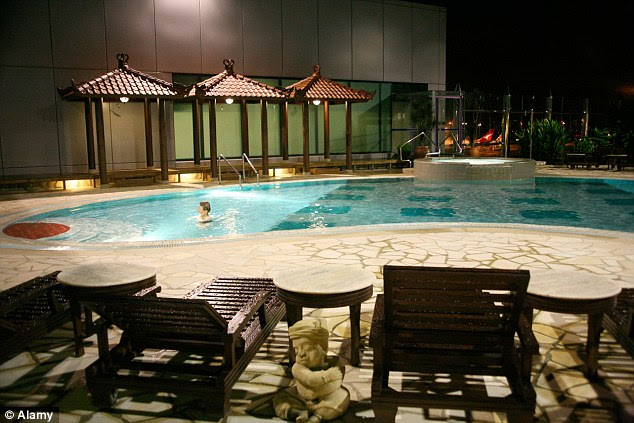 Flyers can also head to the airport's rooftop pool for a refreshing swim - day or night!