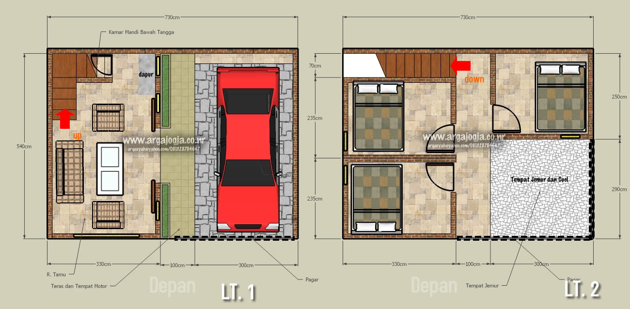 Desain Denah Rumah 2 Lantai Pada Lahan Yang Kecil 40 M2 Desain Denah Rumah 2 Lantai Pada Lahan Yang Kecil 40 M2
