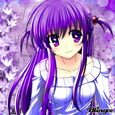 Purple Anime Girl Picture #122320273 | Blingee.com