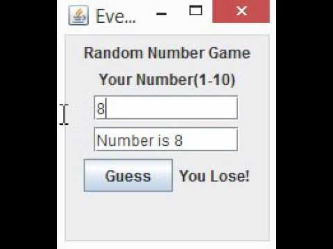 Random Number Game Code