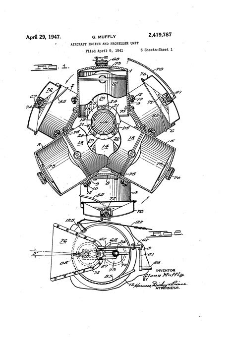 Patent US2419787 - Aircraft engine and propeller unit